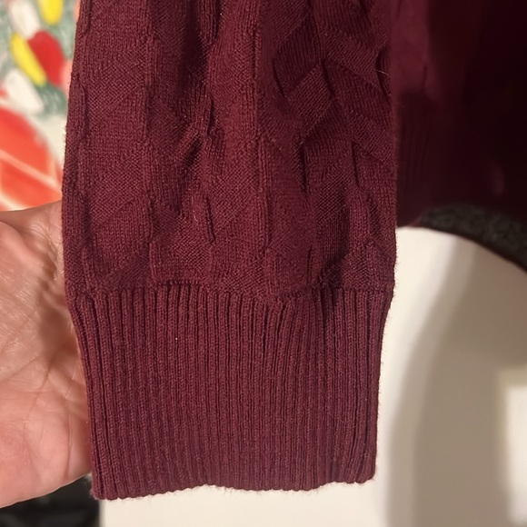 COPY - Robert Graham mens the vasa burgundy 1/4 zip classic fit sweater NWT - Picture 6 of 14